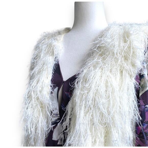 BCBGMaxarzia Faux Fur Sweater Vest
Sz XS/S Ivory White Boho Retro 70s Long Line - Picture 5 of 12